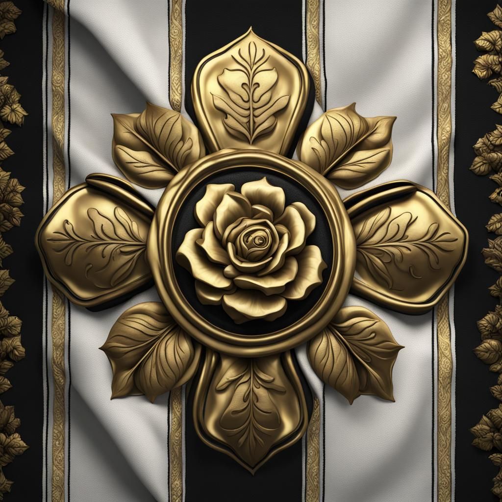 Tudor Rose Flag: Detailed Fantasy Concept Art