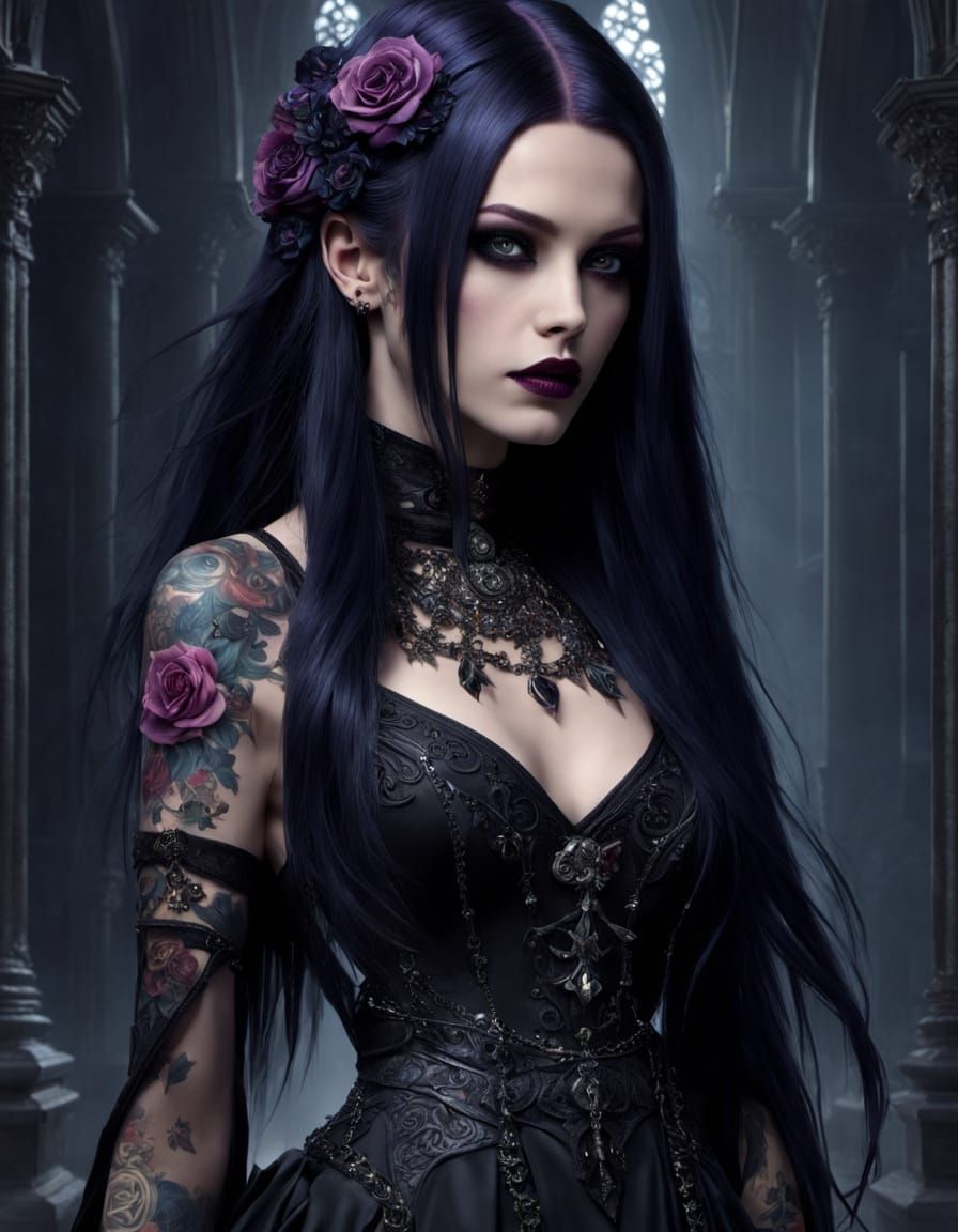 Gothic Woman in Epic Cinematic Digital Painting