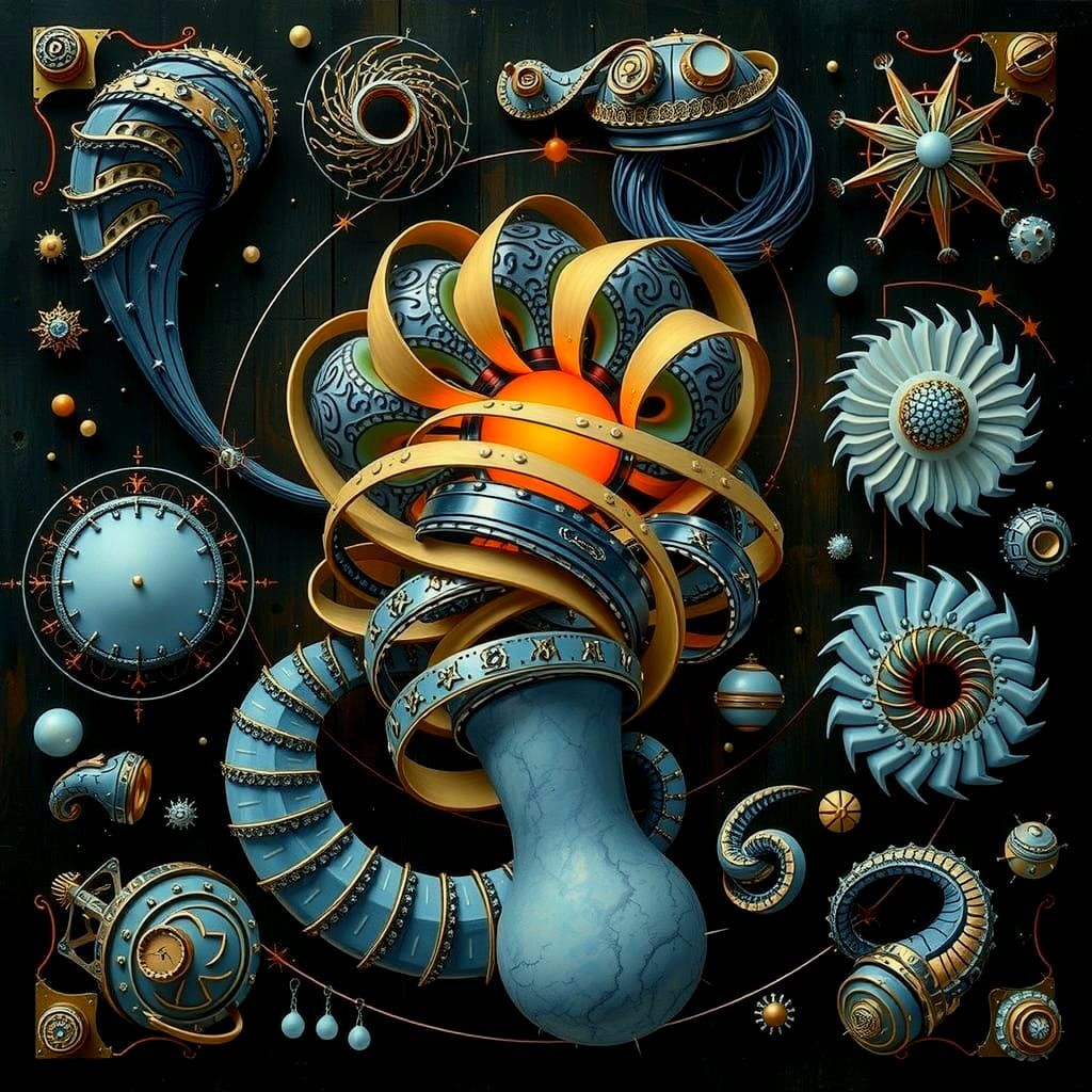 Abstract Swirling Vortex Patterns