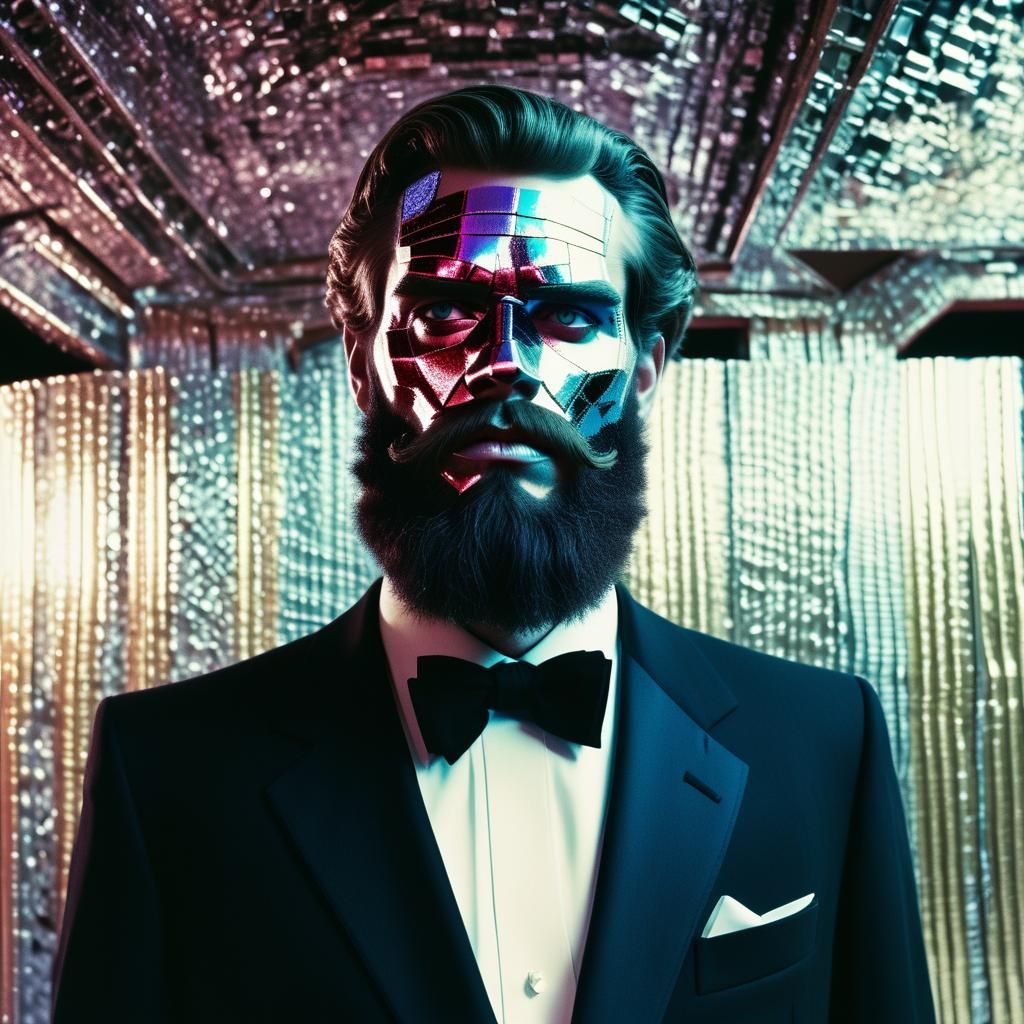 Bearded Monster Model at Bismuth Prom, Expressionistic Style