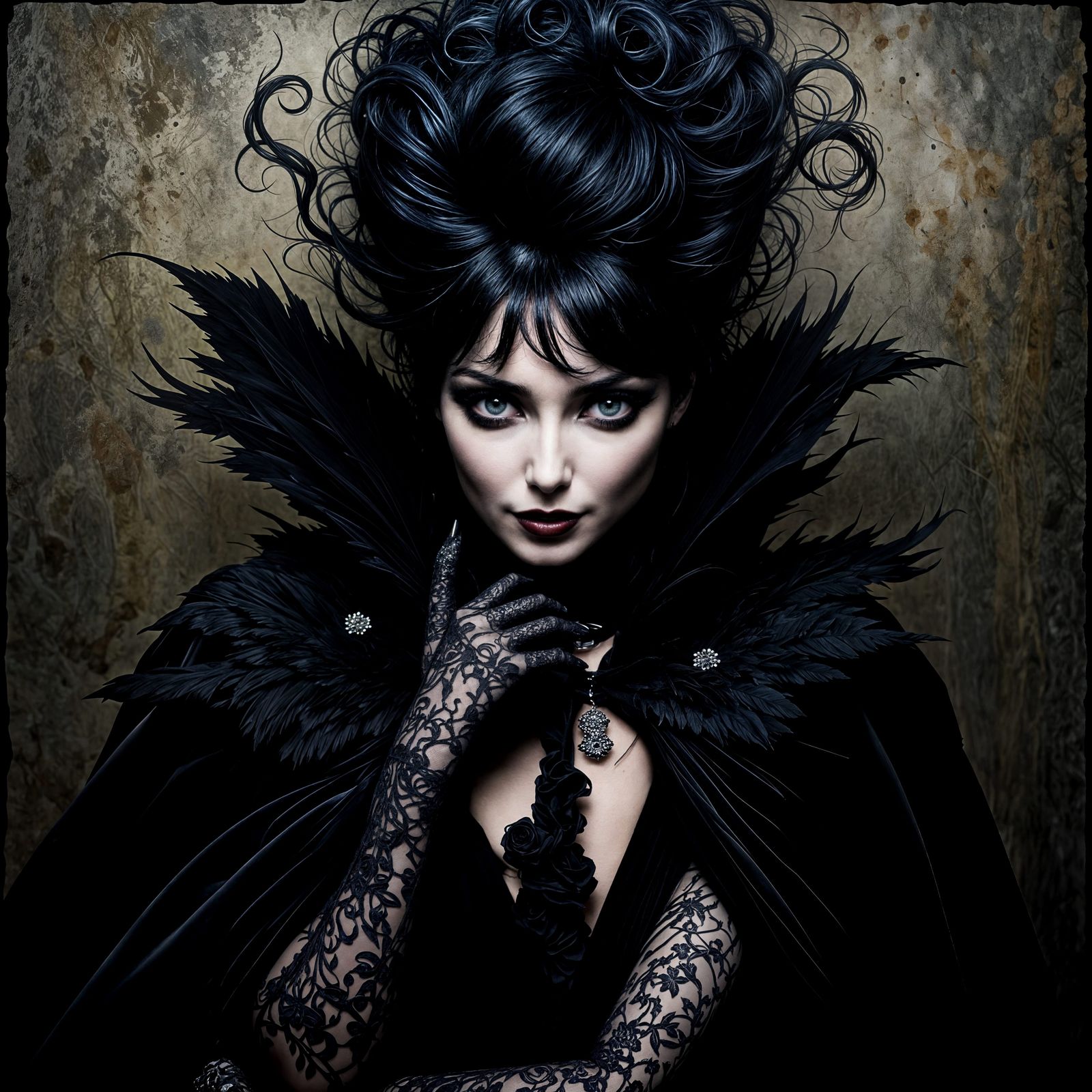 Goth Icon Siouxsie Sioux in Elegant Dark Attire
