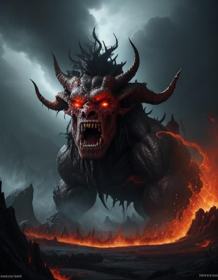 Screaming Hell Demon Fantasy Art in Unreal Engine