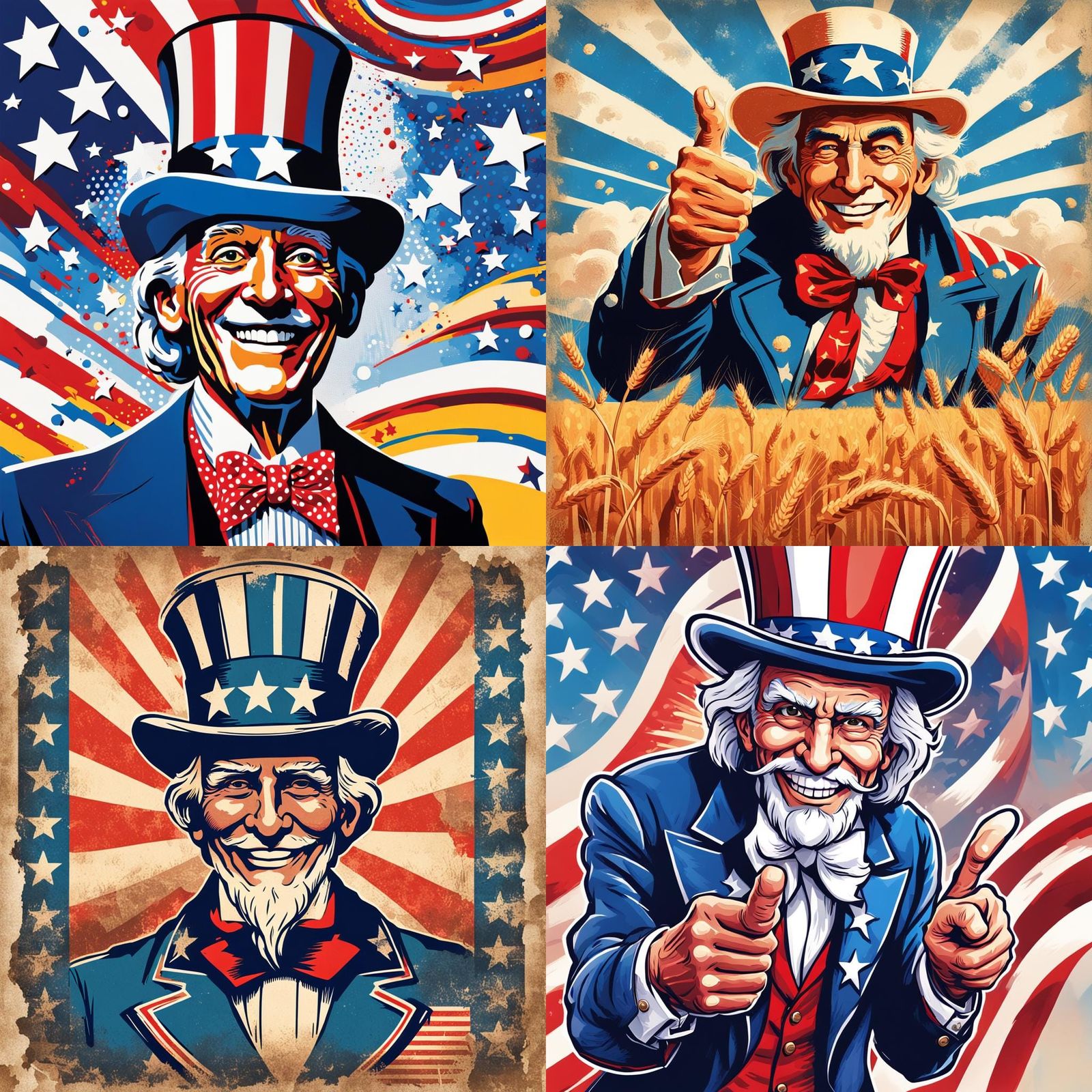 Friendly Uncle Sam Illustration
