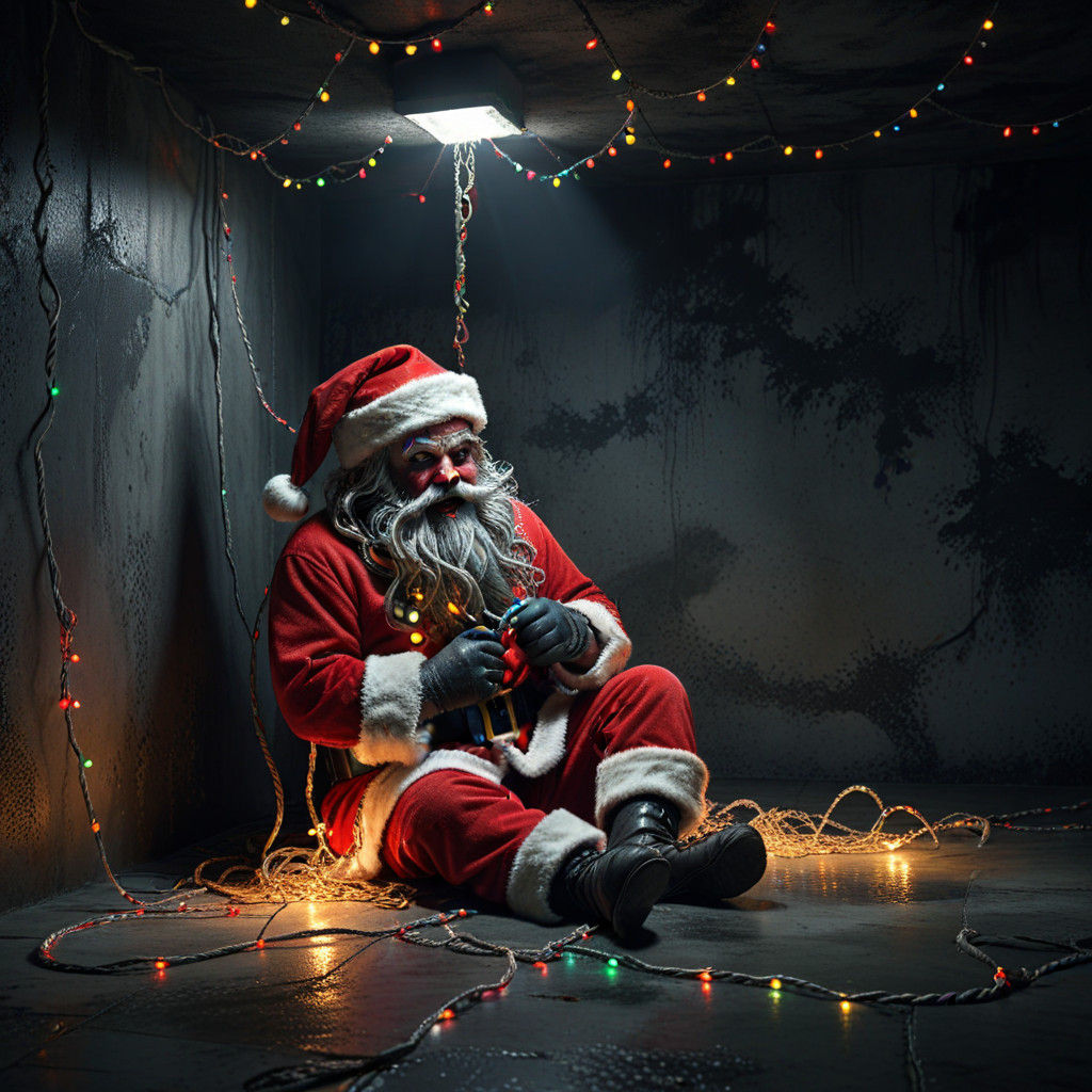 Santa Claus Trapped in Gruesome Concrete Cell with Twisted C...