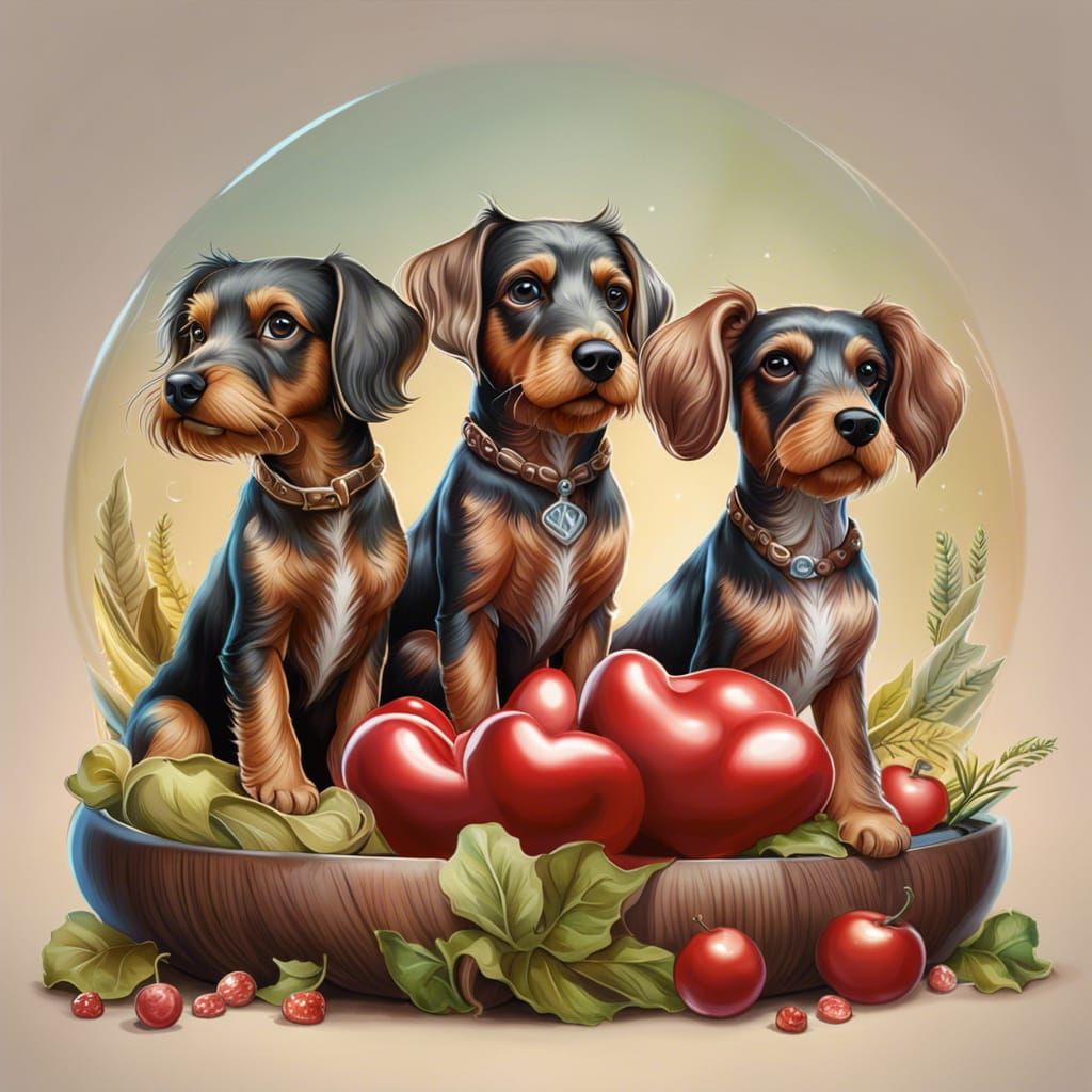 Meine Frau wünschte sich Dackel Schneekugel, komisch ...