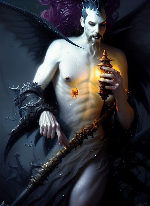 Sinister Dark Fairy King in Ethereal Fantasy Style