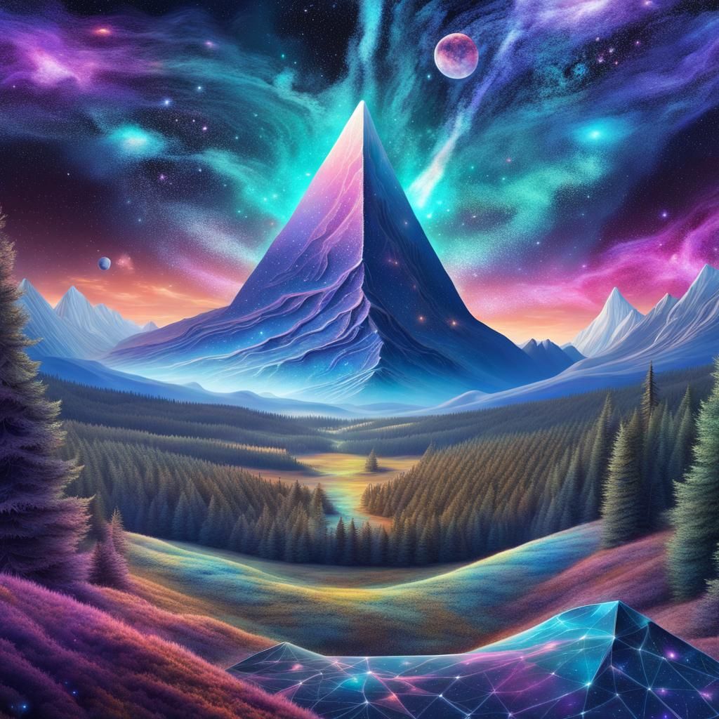 Cosmic Penrose Forest Under Galaxy Ringworld