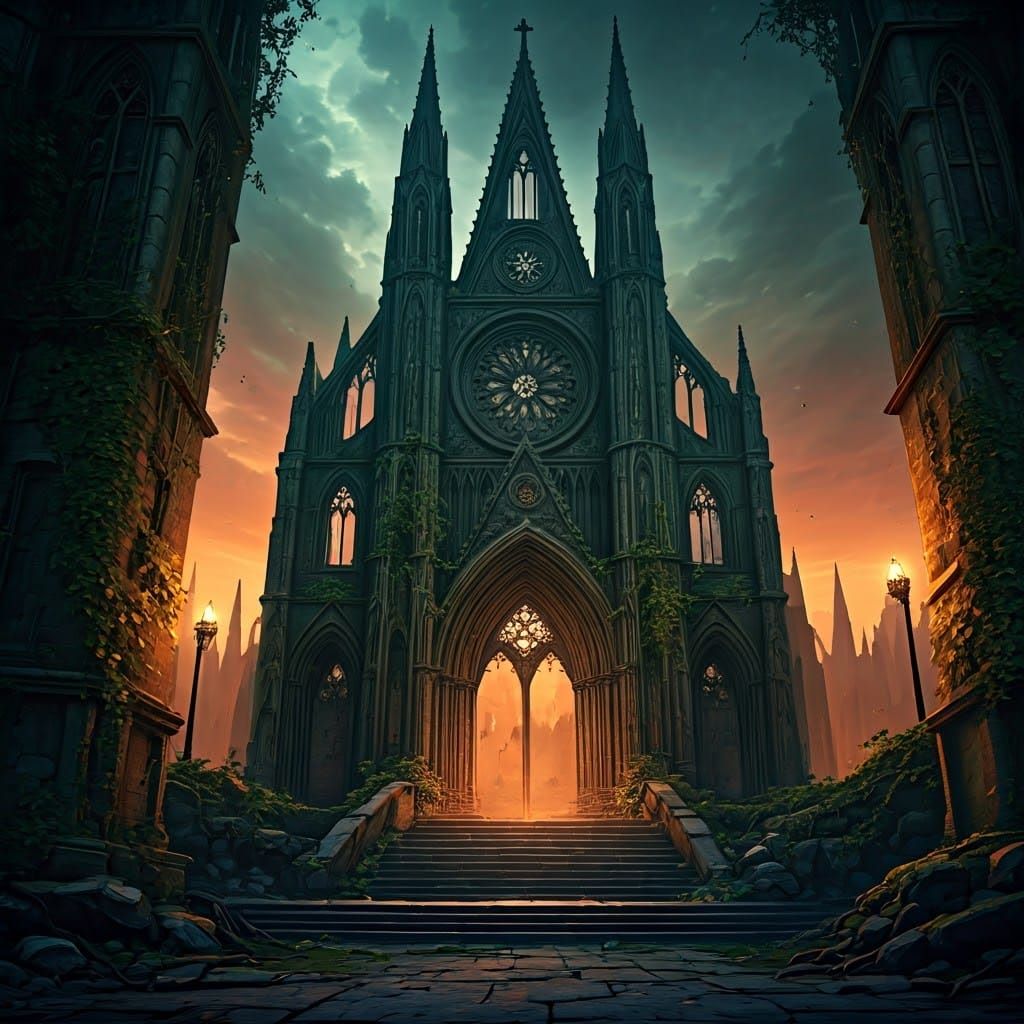 Gothic Ruins Beckon to a Dark Mystical Realm
