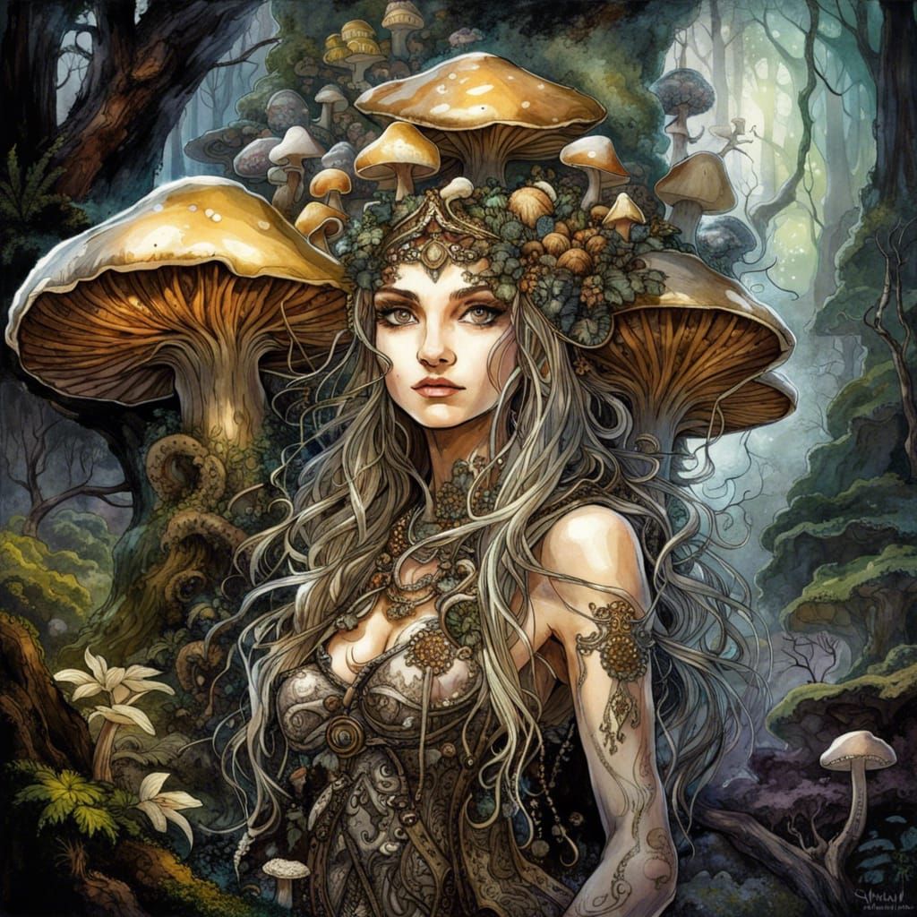 Mushroom Forest Goddess