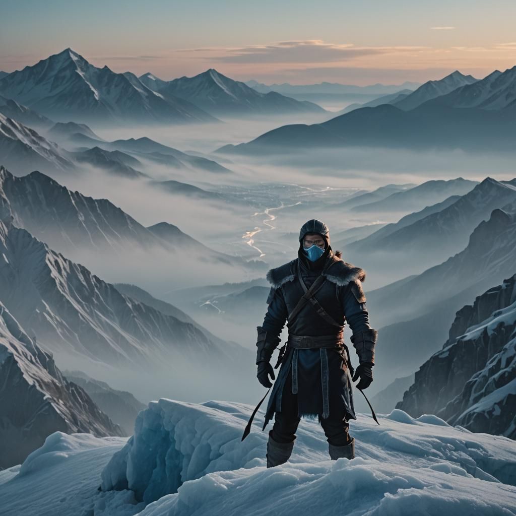 Sub Zero on Snowy Peak in Cinematic Style