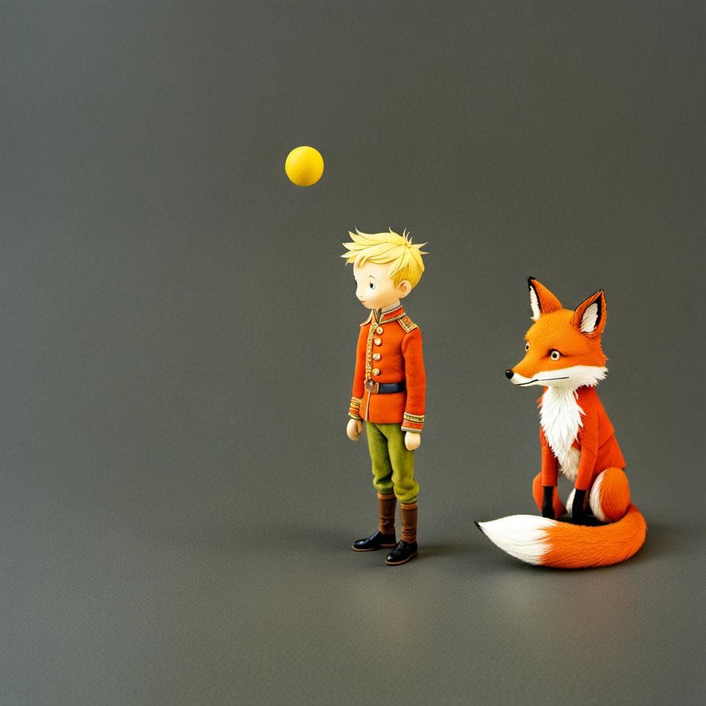 The Little Prince and Fox: Intricate Art