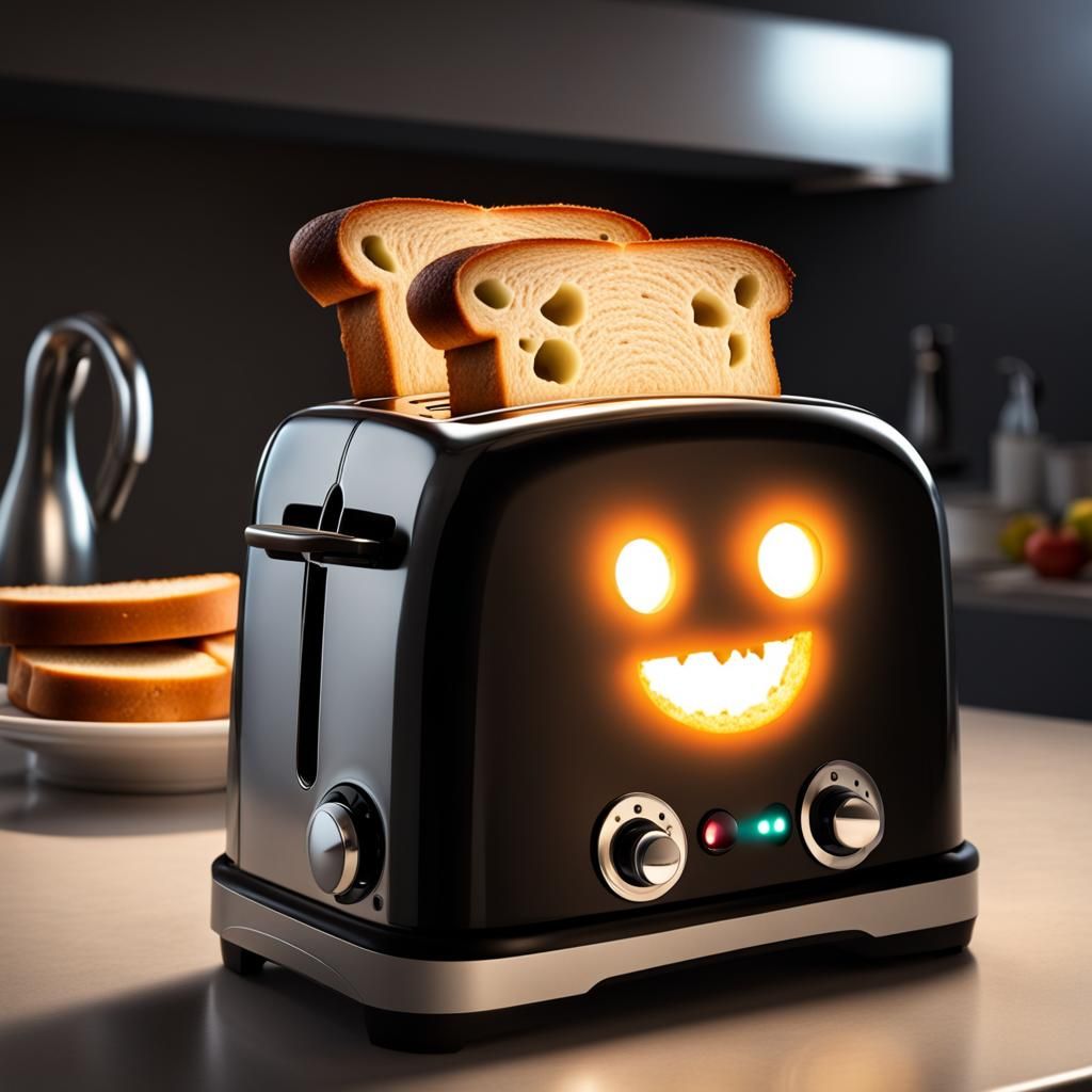 Spooky Glowing Toaster Watching You