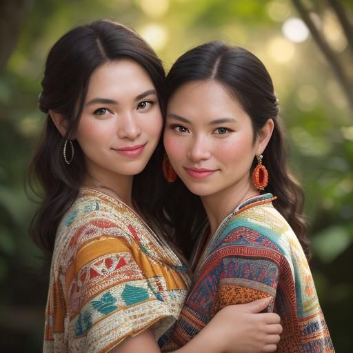 Sisters in Otomi Dress: Heritage Portrait