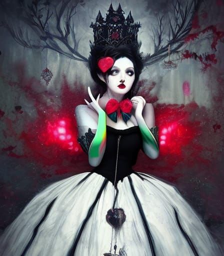 Gothic Fairy with Bat Wings Portrait