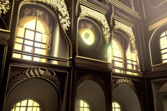 Ornate Baroque and Art Nouveau Architecture