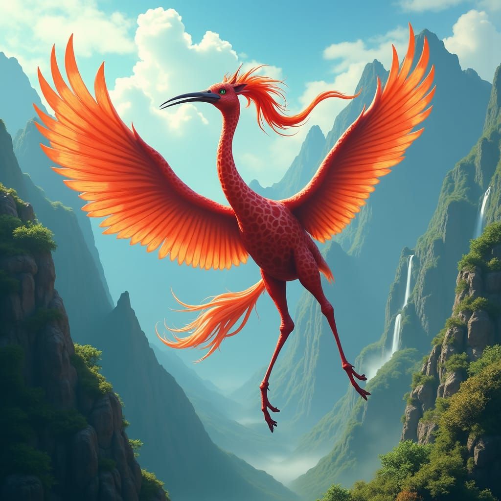 Majestic Cheadesto Soaring Over Mountains