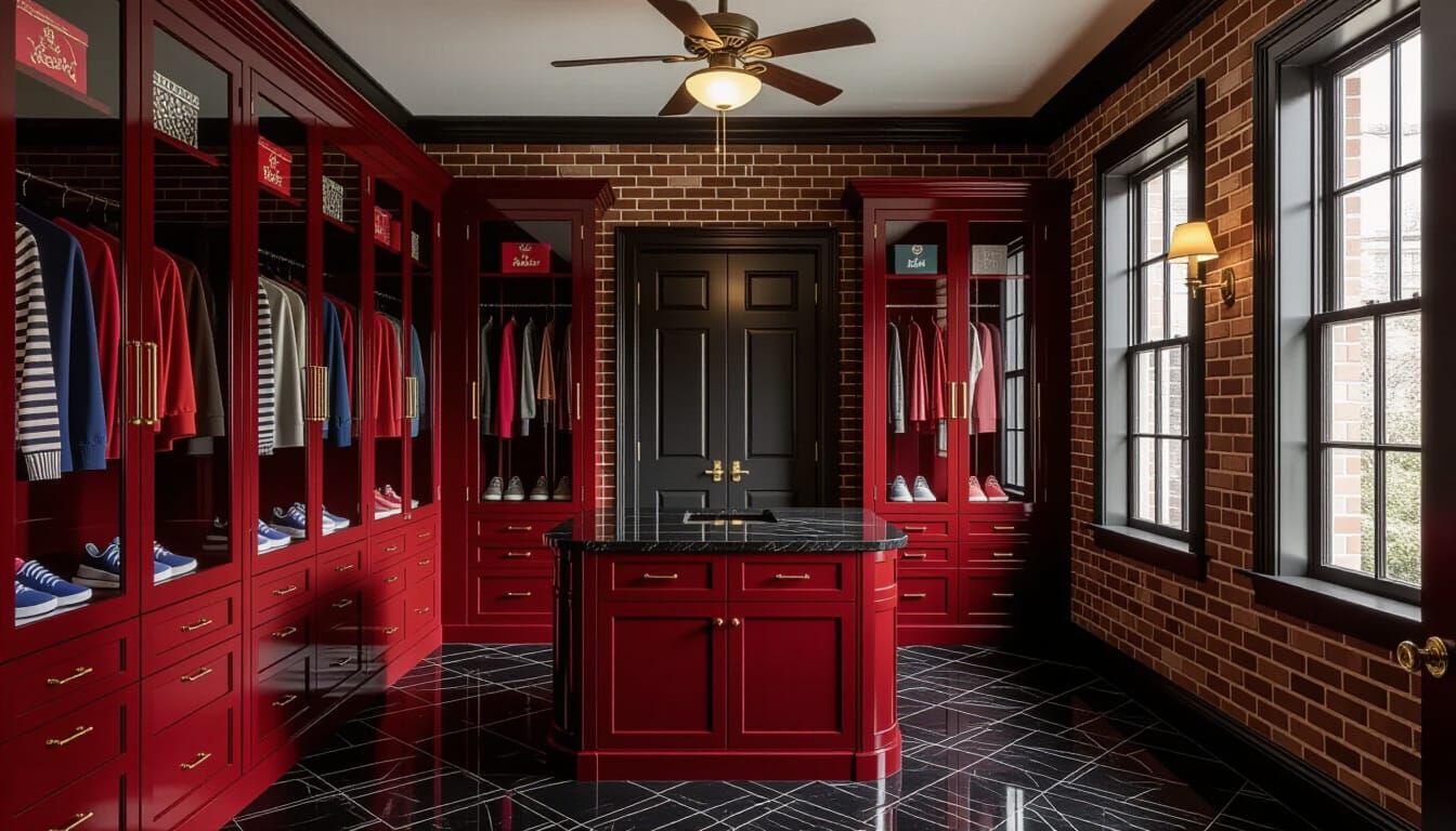 Victorian Walk-In Closet with Secret Door