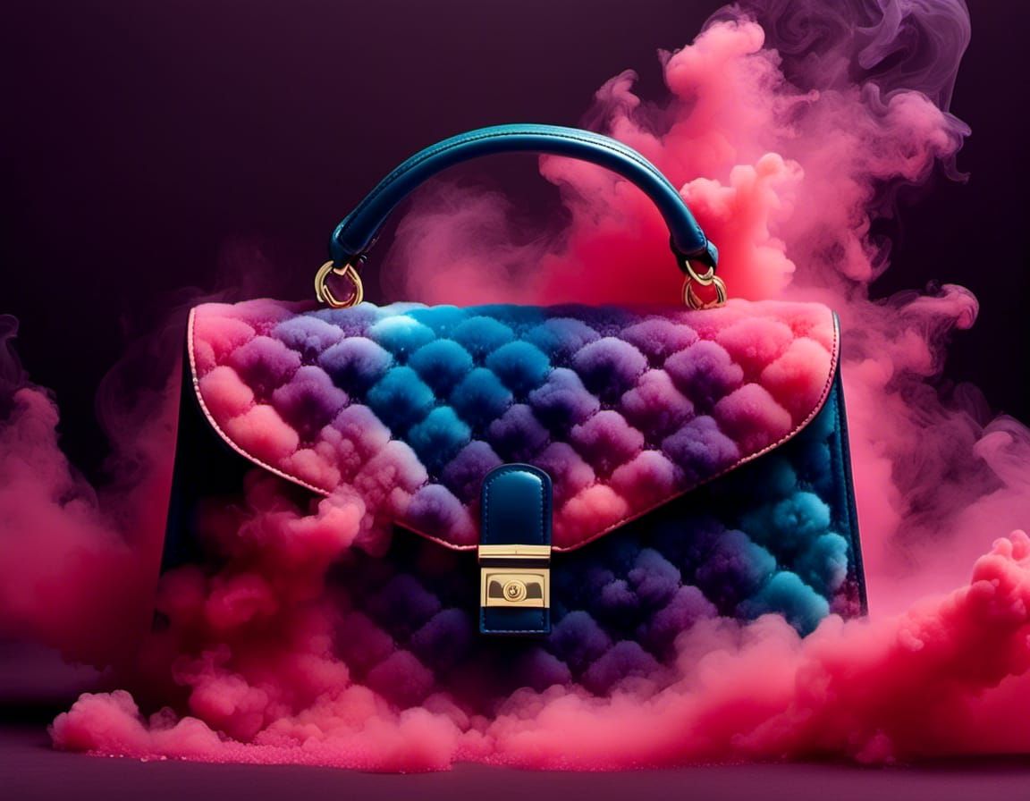 Designer Purse Made of Colored Smoke