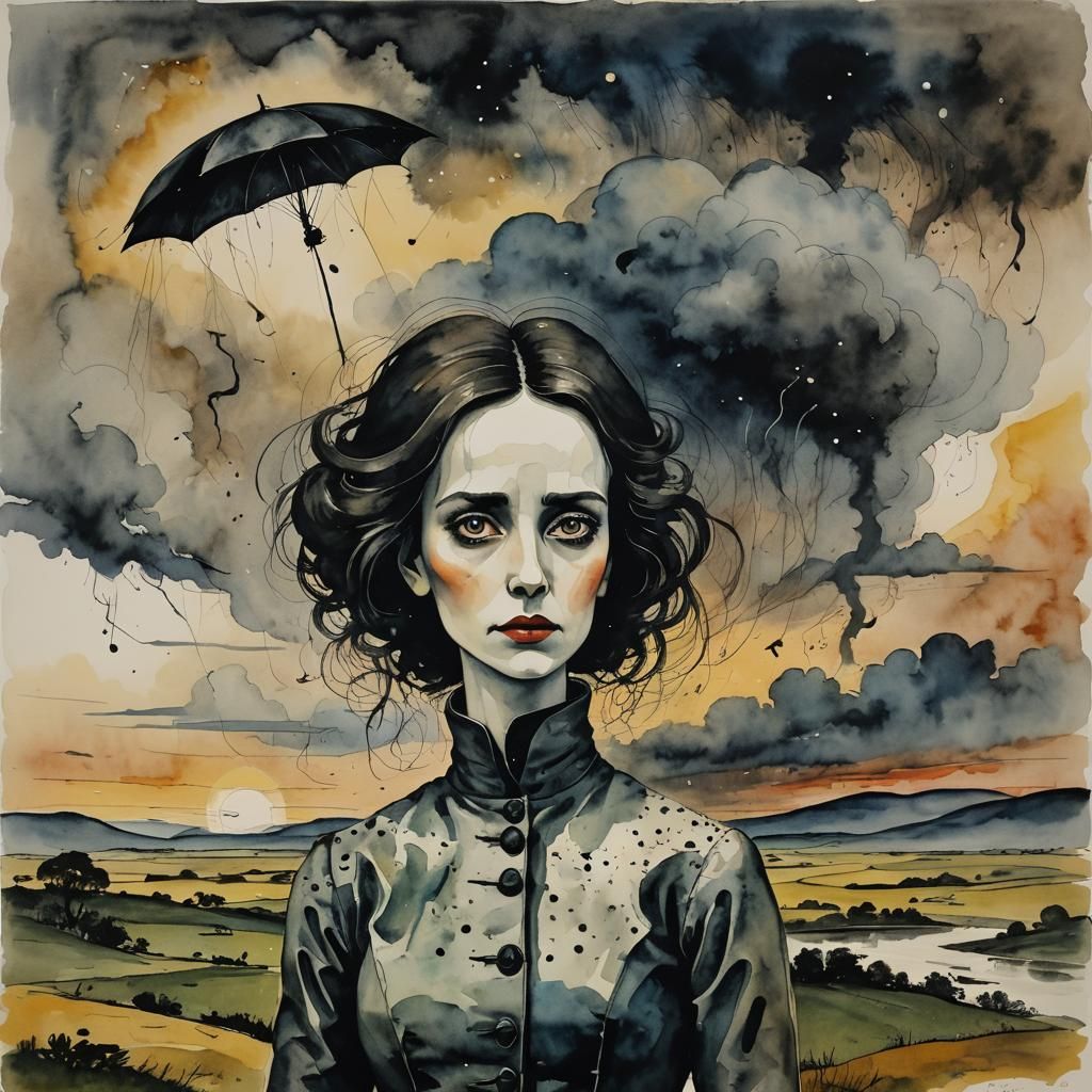 Psychedelic Woman in Thunderstorm, Lyrical Abstraction