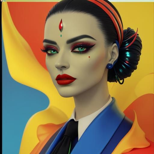 Psychedelic CGI Image in Vivid Colors