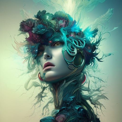 Dark Fantasy Warrior in Intricate Armor, Digital Art