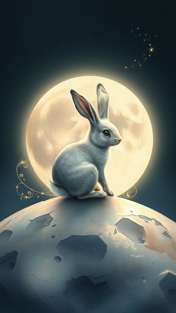 MOON RABBIT RABBIT ON THE MOON