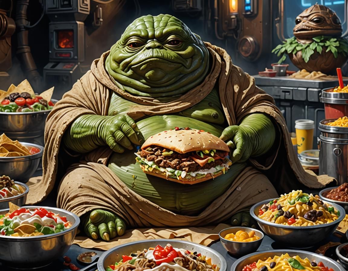 Jabba the Hutt Eats Burritos: Studio Ghibli Style