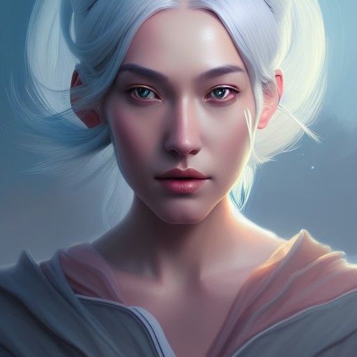 Air Princess Portrait in Volumetric Lighting Style