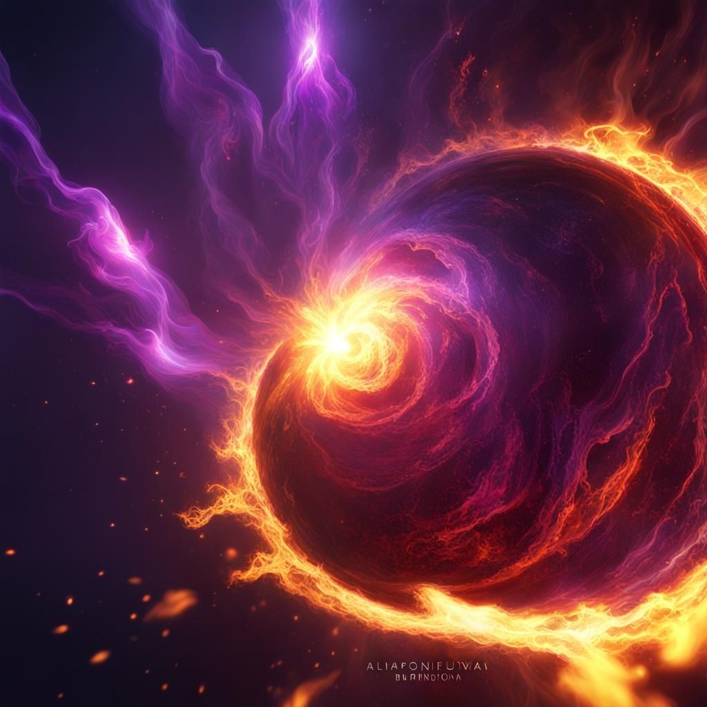 Cosmic Supernova: A Dark Fantasy Concept Art
