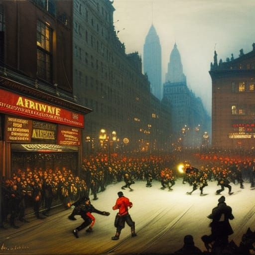 19th Century Boxing Match in New York City