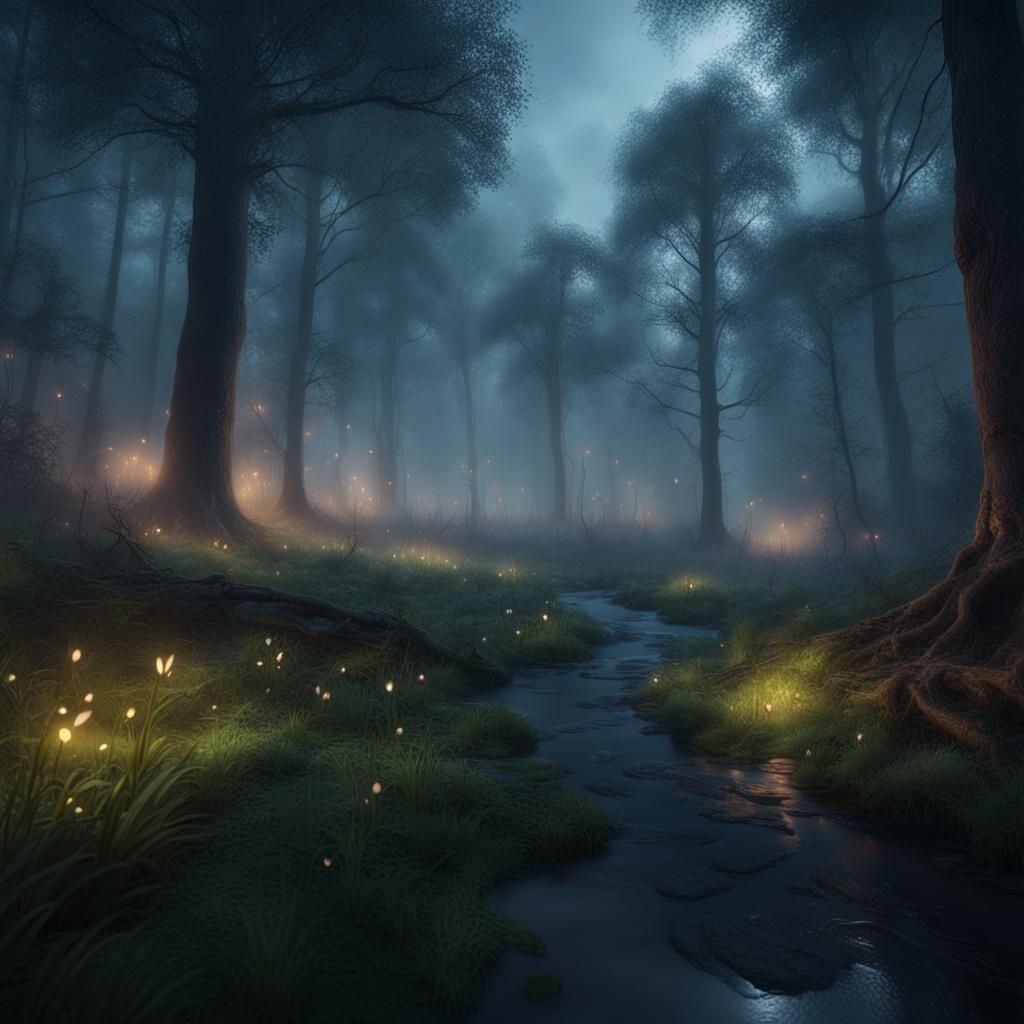 Foggy forest