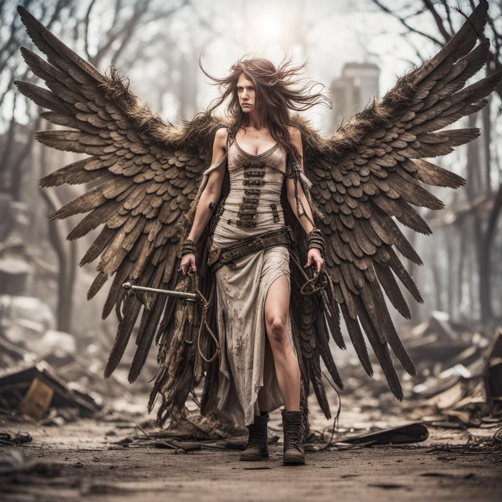 Post-Apocalyptic Angel in Grand Entrance