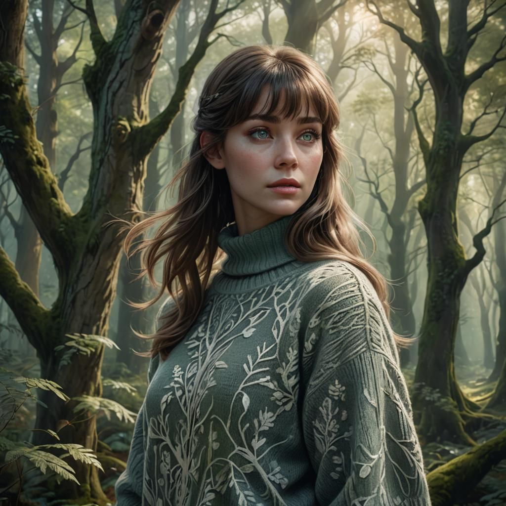 Mystical Forest Portrait in Detailed Matte Painting