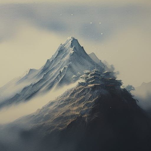 Samurai at Dawn: Ink Wash Concept Art