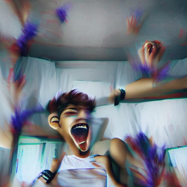 Abstract Impression of Madness and Inner Turmoil