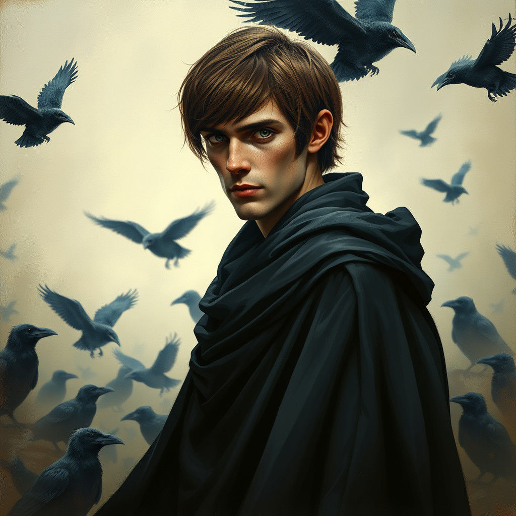 Mysterious Necromancer in Gurney's Oil Painting Style