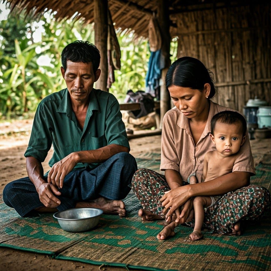 Burmese Family's Struggle: High-Resolution Photography