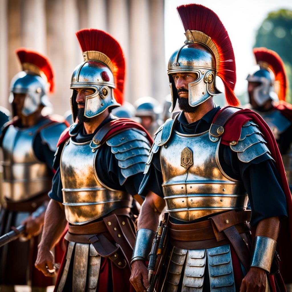 Roman Legionnaires in Sharp Focus Photography