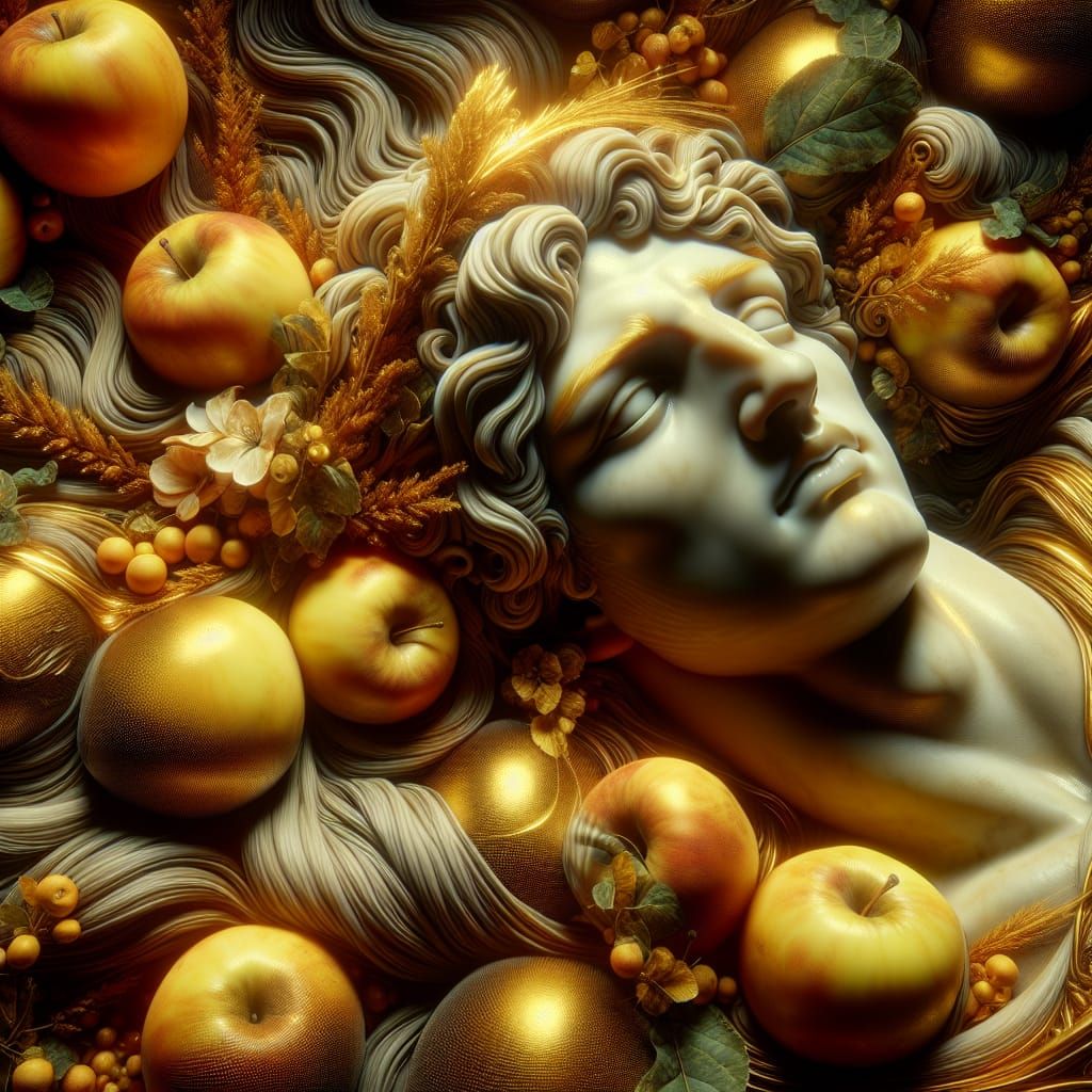 Roman Deity in Garden of Golden Apples