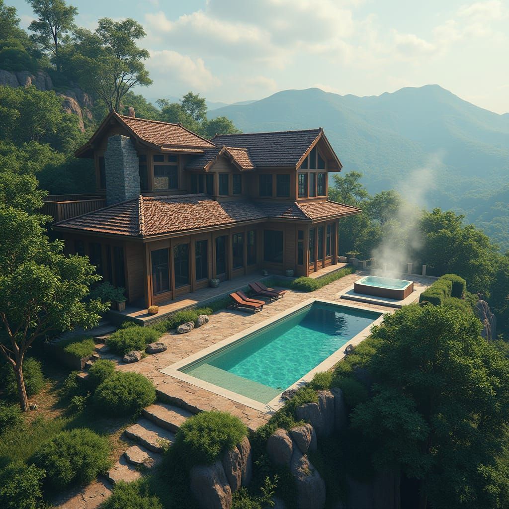 Luxurious Hillside Retreat with Jacuzzi