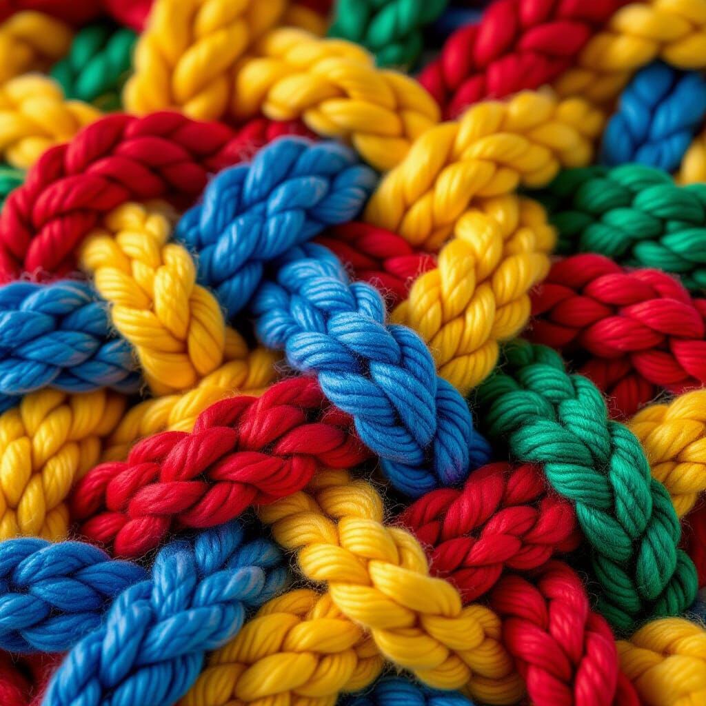 Cozy Knit Tapestry in Pop Art Style