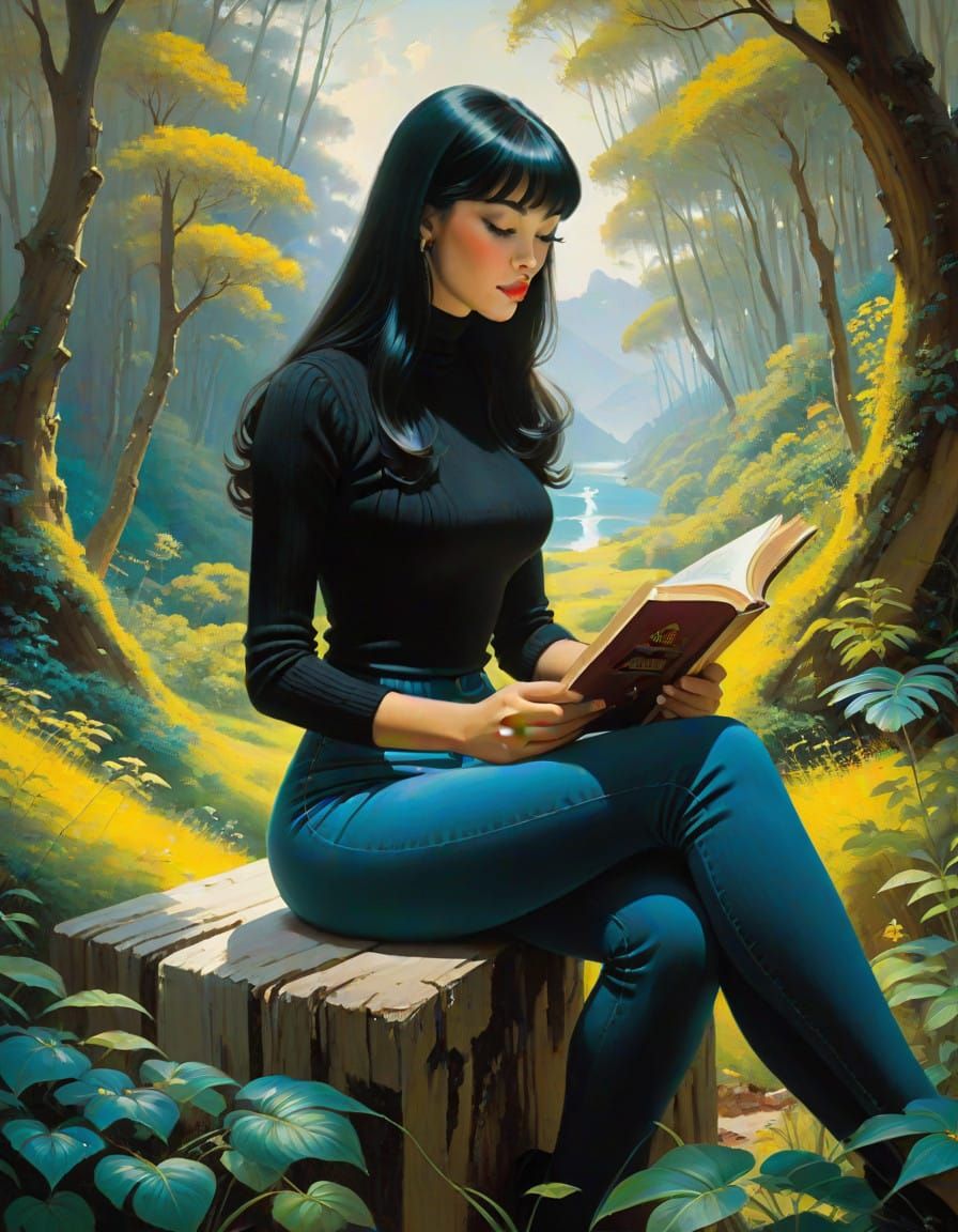 Ethereal Forest Dreamer in Surrealist Style