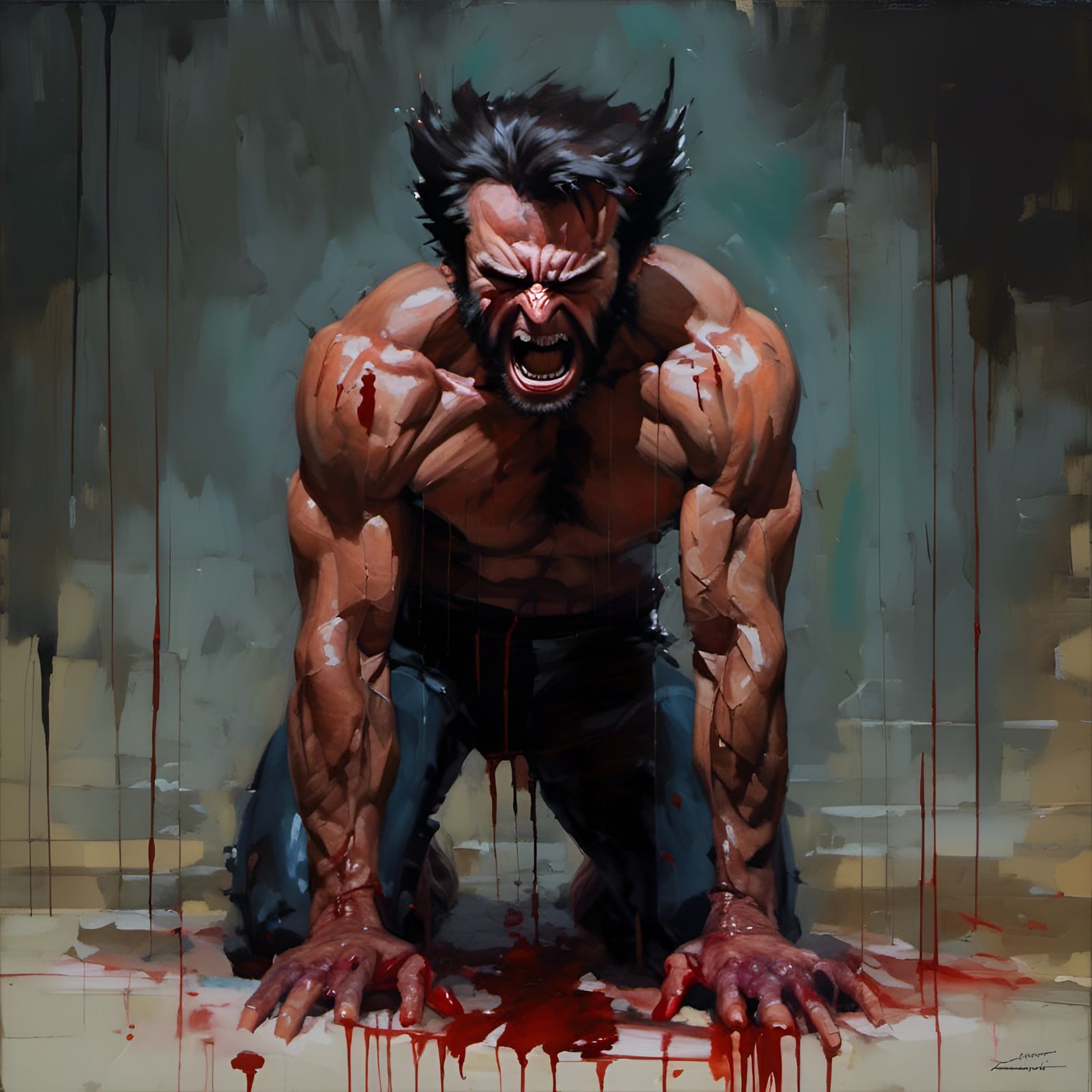 Character X : Wolverine Screaming