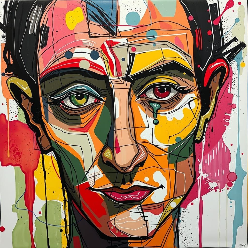 Cubist Faces Emerge from Dynamic Waterdance