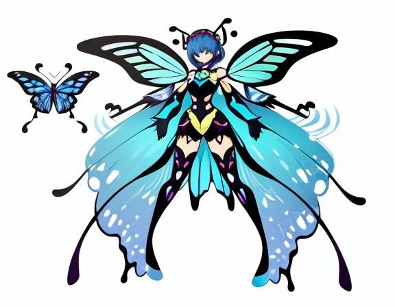 Cute Butterfly Girl Character Design