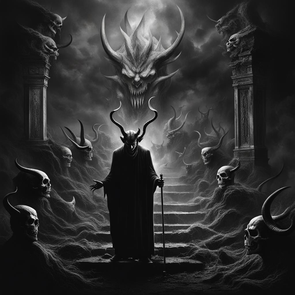 Monochrome Devil in Hell: A Dismal Creation