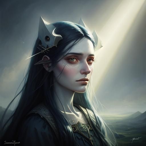 Dreamy Portrait of a Sleepwalker Bathed in Light