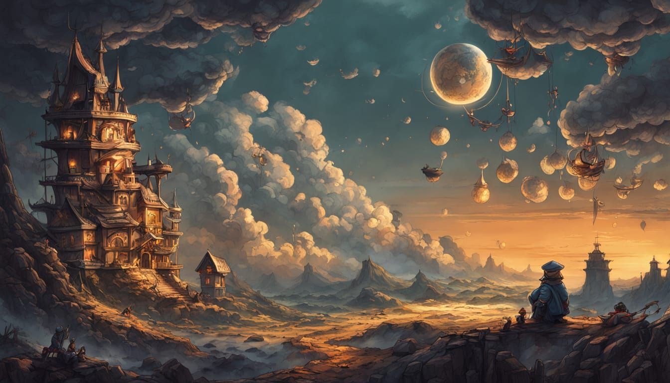 Retro Modern Fantasy Coffee Cup With Steam