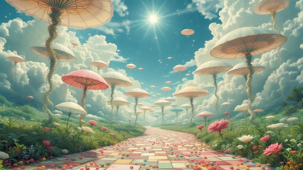 Surreal Dreamscape in Vibrant Colors