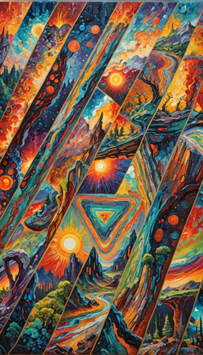 Expressionist Worlds Blend in Impasto Oil Painting